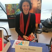 Brigitte Moreau dédicace "La Complainte d'Isabeau" à Mons. #monslivre