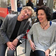 Salon des littératures singulières 2022. Patrizio Fiorilli et Brigitte Moreau.