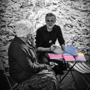 La Place du livre à Huy, avec Brigitte Moreau, Marc Meganck & Dominique Meessen.