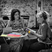 La Place du livre à Huy, avec Brigitte Moreau, Marc Meganck & Dominique Meessen.