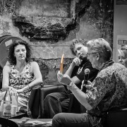 La Place du livre à Huy, avec Brigitte Moreau, Marc Meganck & Dominique Meessen.